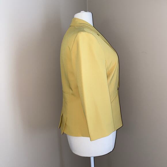 EVAN PICONE Black Label YELLOW ONE BUTTON LINED BLAZER Plus SIZE 18 - Picture 2 of 11